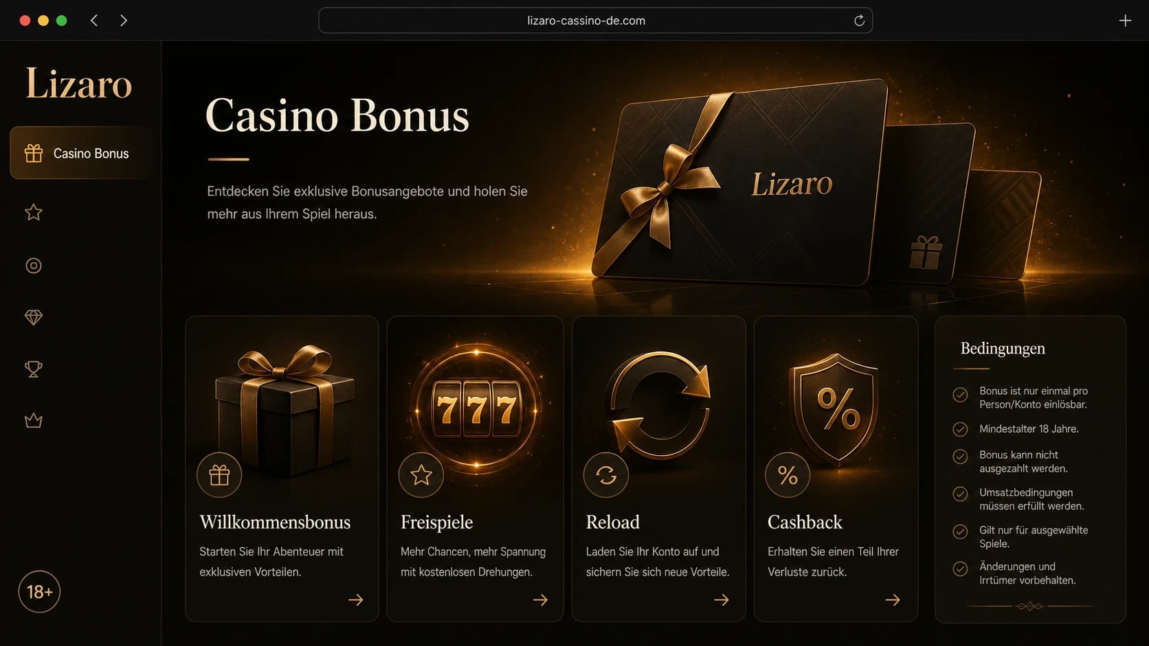 Lizaro Casino Bonus